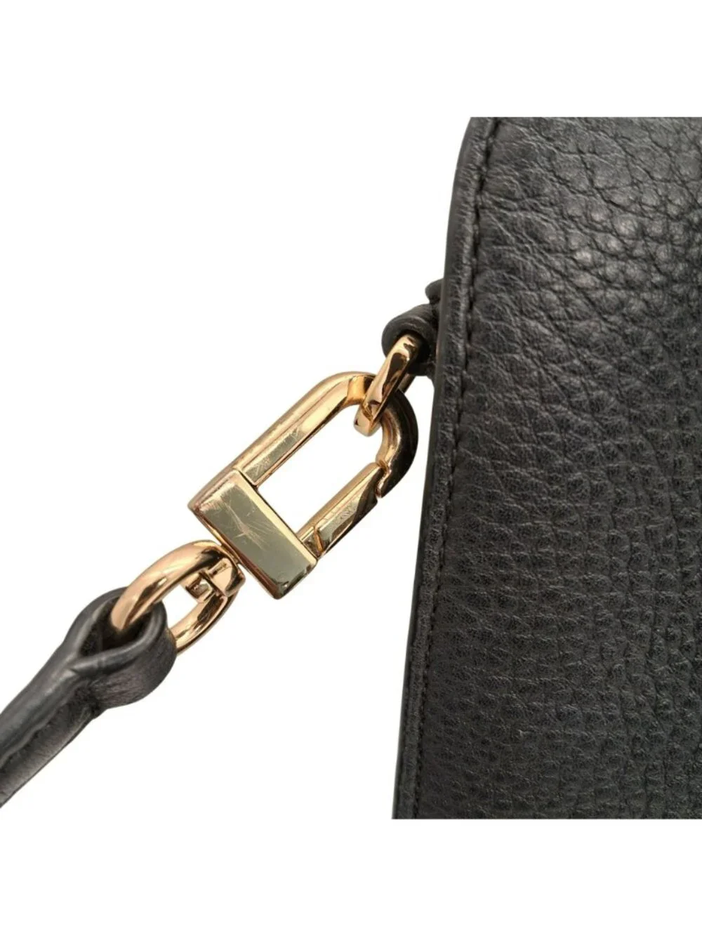 Tory Burch Black Leather Crossbody Bag Gold Hardware Adjustable Strap 9